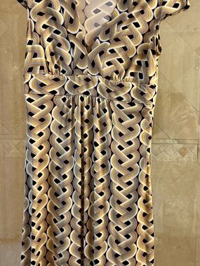 Trina Turk Geometric Print Silk Dress